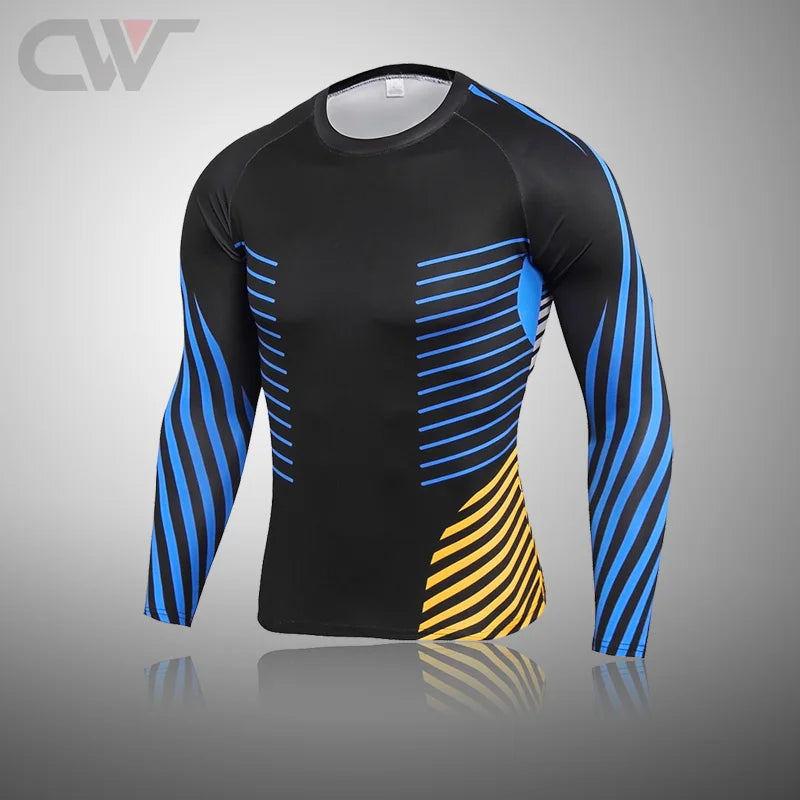 Winter New Men Ski Thermal Underwear Sets Compression Sweat Quick Drying Cycling Thermo Underwear Men Clothing Long Johns
