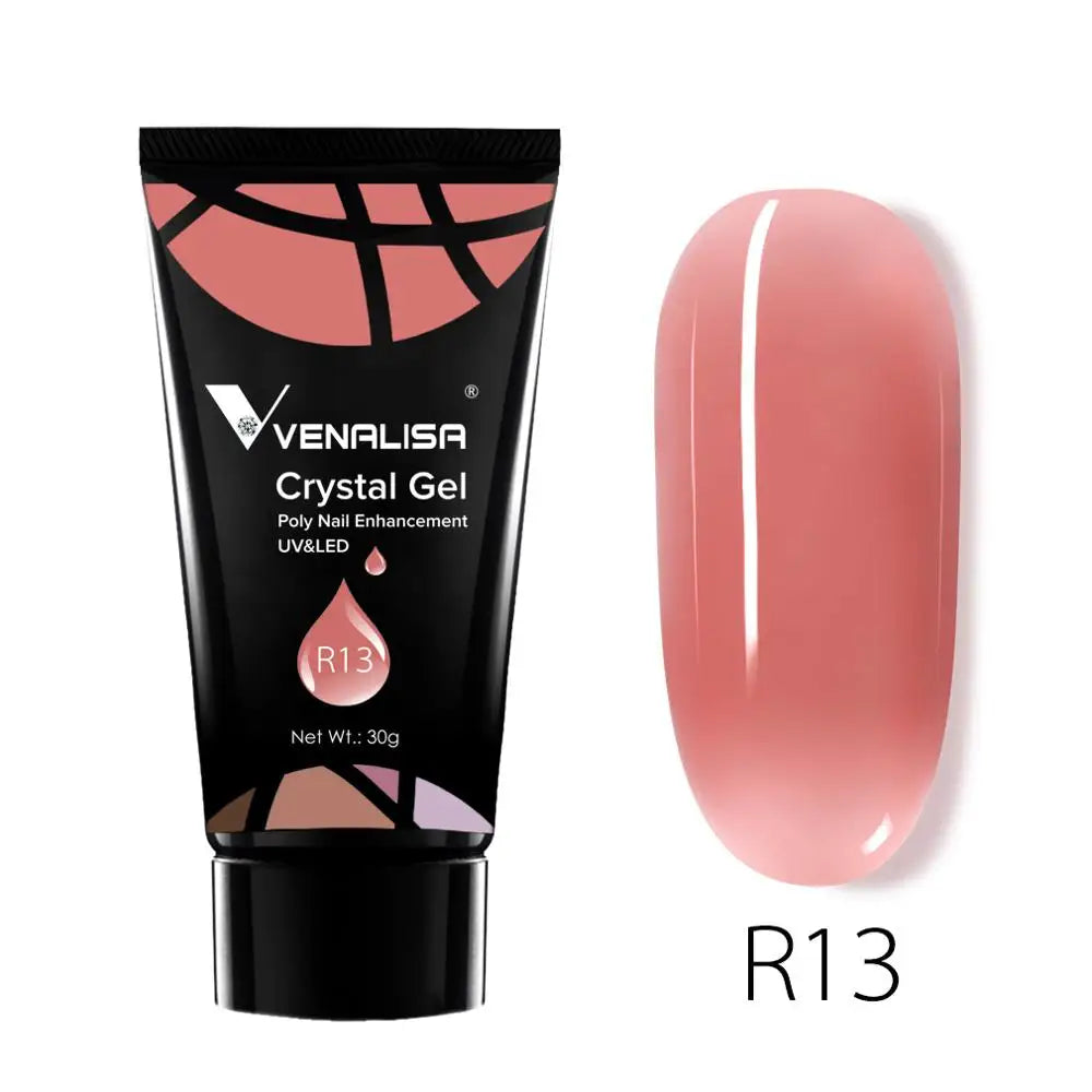 Venalisa Poly Nail Gel 30g - UV Hard Gel for French Manicure & Nail Extensions