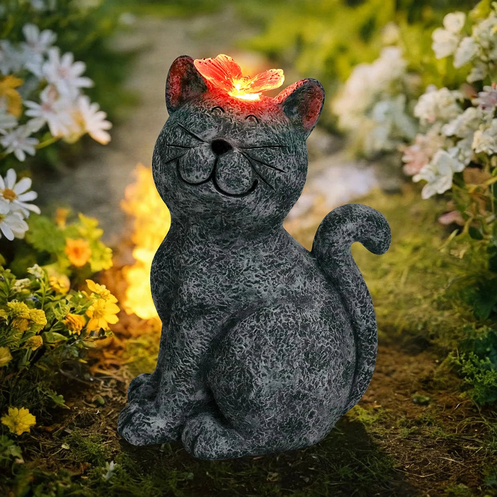 Cute Cat & Butterfly Decor - Halloween Home Decor & Cheap Room Decor, Fit Indoor Shelf Resin Craft Ornament
