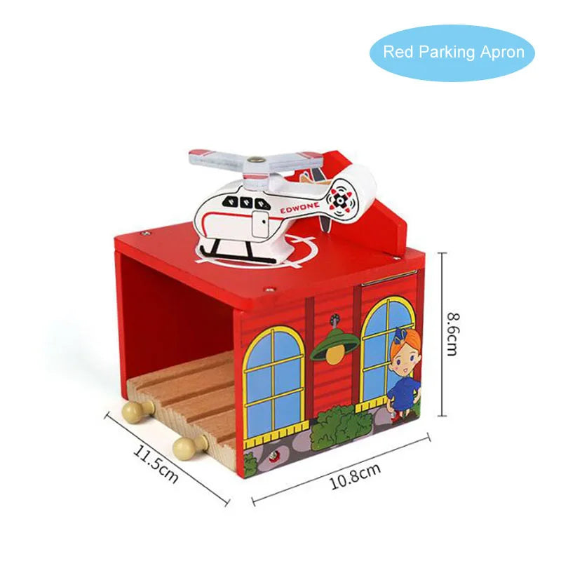 New Wooden Railway Train Track Set Accessoriess Train Station Tunnel Crane Fit All Brands Wood Tracks Educational Toys For Kids