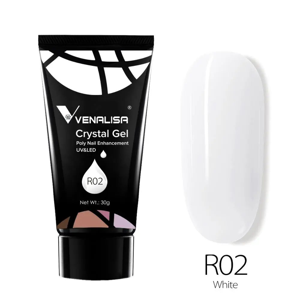 Venalisa Poly Nail Gel 30g - UV Hard Gel for French Manicure & Nail Extensions