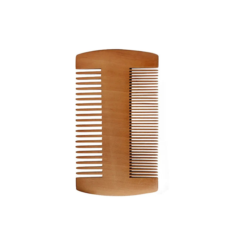 Professional Soft Boar Bristle Wood Beard Brush Hairdresser Shaving Brush Comb Men Mustache Comb Kit With Gift Bag Hair Comb Set