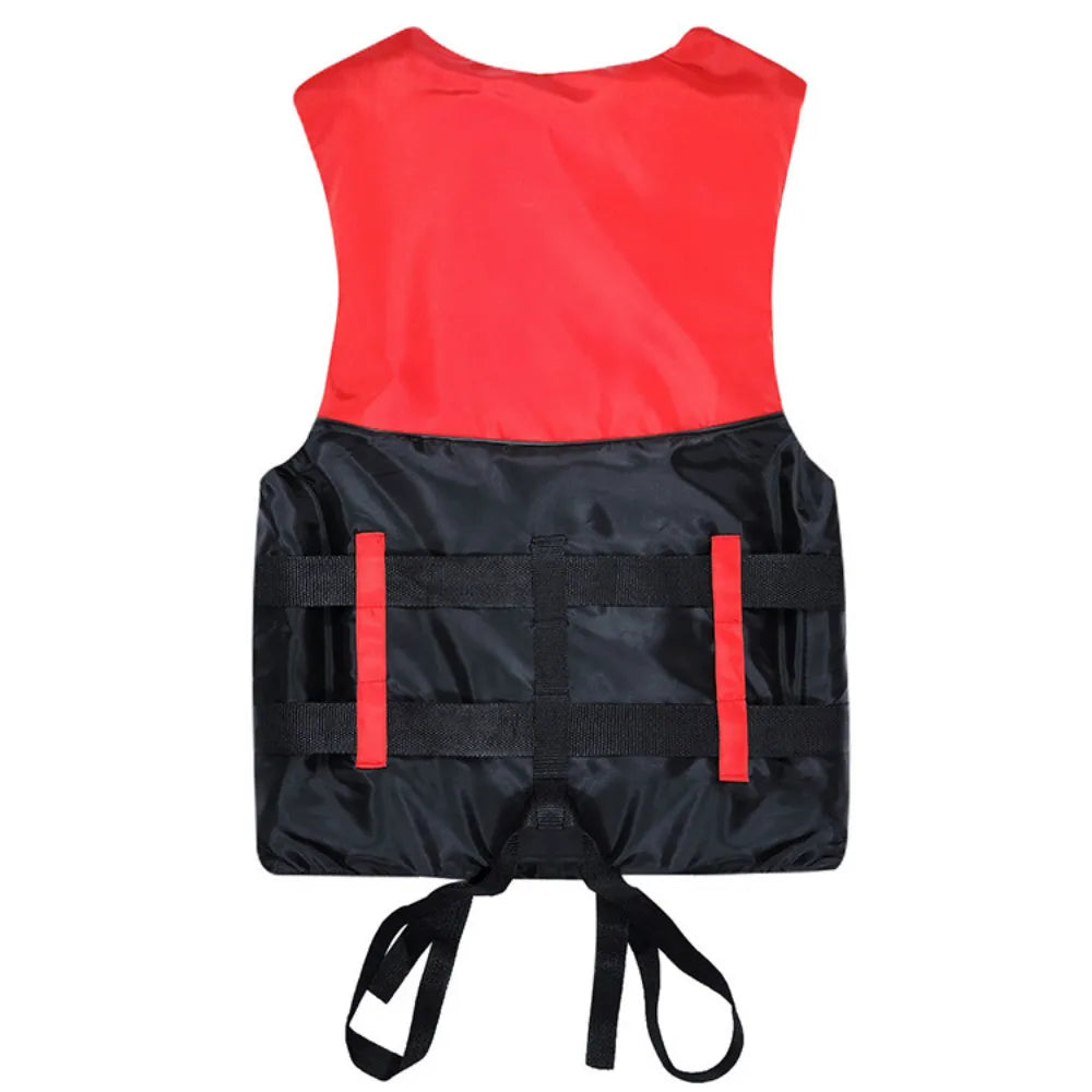 Premium Polyester Life Jacket - Adult & Children Safety Vest with Whistle