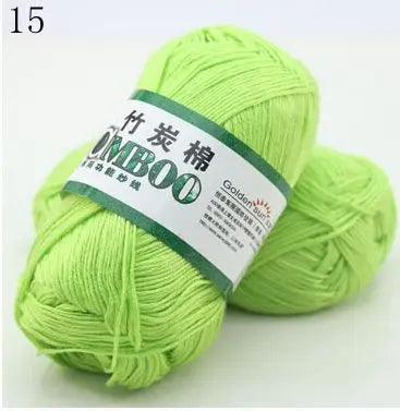 1 Ball 50g 145 Meters High Quality Soft Smooth Natural Bamboo Cotton Hand Woven Yarn Baby Cotton Crochet Knitted Fabric