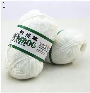 1 Ball 50g 145 Meters High Quality Soft Smooth Natural Bamboo Cotton Hand Woven Yarn Baby Cotton Crochet Knitted Fabric