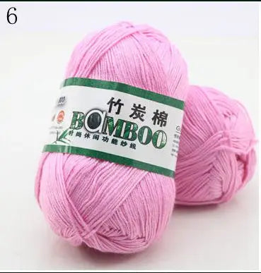 1 Ball 50g 145 Meters High Quality Soft Smooth Natural Bamboo Cotton Hand Woven Yarn Baby Cotton Crochet Knitted Fabric