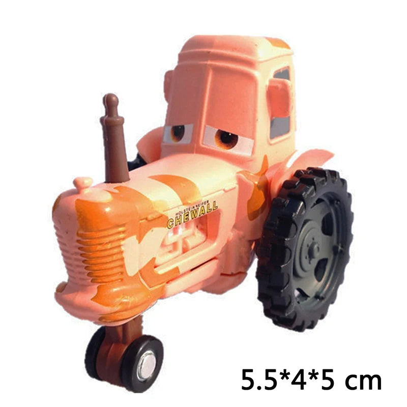 Disney Pixar No.95 Lightning McQueen Cars 2 3 Mater Frank Tractor 1:55 Diecast Vehicle Metal Alloy Boy Kid Toys Birthday Gifts