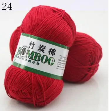 1 Ball 50g 145 Meters High Quality Soft Smooth Natural Bamboo Cotton Hand Woven Yarn Baby Cotton Crochet Knitted Fabric