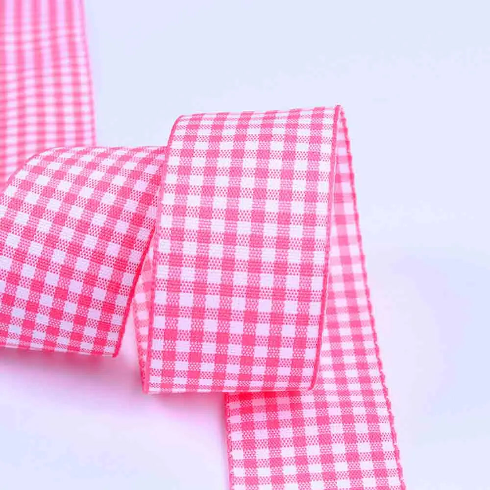 5 meters/lot Grosgrain Satin Ribbons for Wedding Christmas Party Decorations DIY Bow Craft Plaid Ribbons Card Gifts Wrap