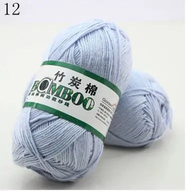 1 Ball 50g 145 Meters High Quality Soft Smooth Natural Bamboo Cotton Hand Woven Yarn Baby Cotton Crochet Knitted Fabric