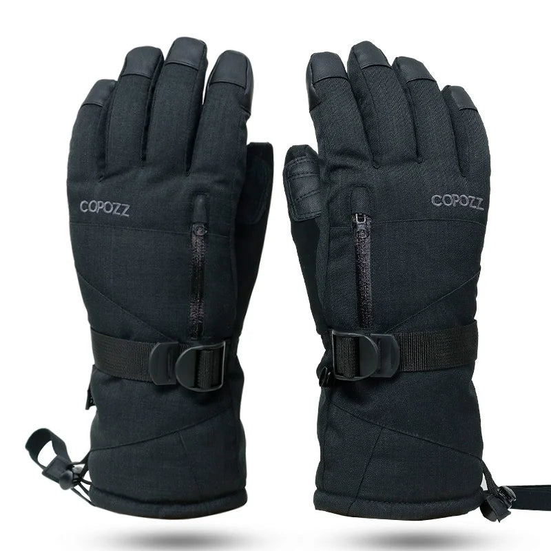 COPOZZ Unisex Ski Gloves -30 Degree Snowboard Mittens Touchscreen Gloves Snowmobile Motor Waterproof Thermal Snow Gloves