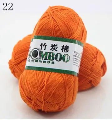 1 Ball 50g 145 Meters High Quality Soft Smooth Natural Bamboo Cotton Hand Woven Yarn Baby Cotton Crochet Knitted Fabric