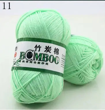 1 Ball 50g 145 Meters High Quality Soft Smooth Natural Bamboo Cotton Hand Woven Yarn Baby Cotton Crochet Knitted Fabric