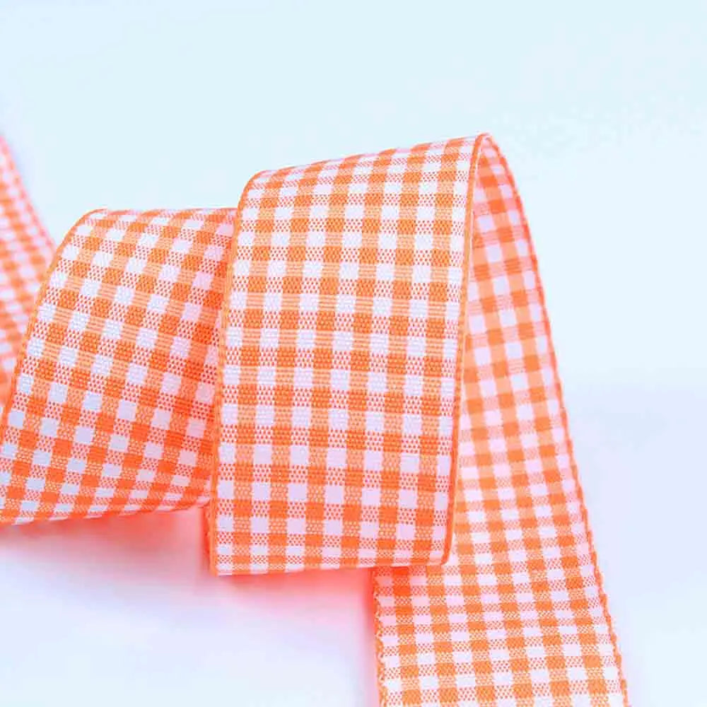 5 meters/lot Grosgrain Satin Ribbons for Wedding Christmas Party Decorations DIY Bow Craft Plaid Ribbons Card Gifts Wrap