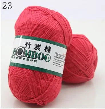 1 Ball 50g 145 Meters High Quality Soft Smooth Natural Bamboo Cotton Hand Woven Yarn Baby Cotton Crochet Knitted Fabric