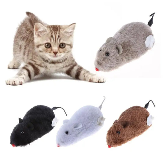 Premium Clockwork Mouse Toy - Interactive Mechanical Cat Toy