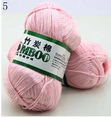 1 Ball 50g 145 Meters High Quality Soft Smooth Natural Bamboo Cotton Hand Woven Yarn Baby Cotton Crochet Knitted Fabric