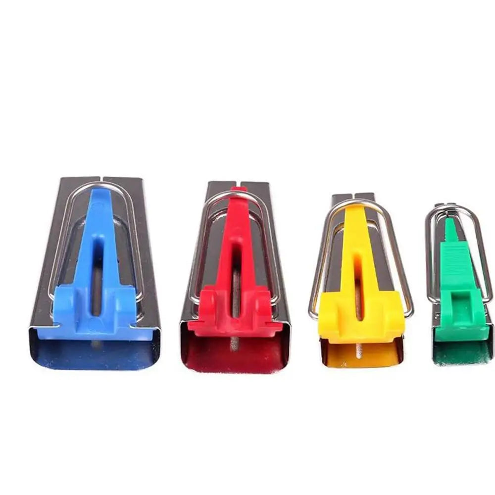Bias Tape Maker Set - 4 Sizes (6mm, 12mm, 18mm, 25mm) Stainless Steel Sewing Tools