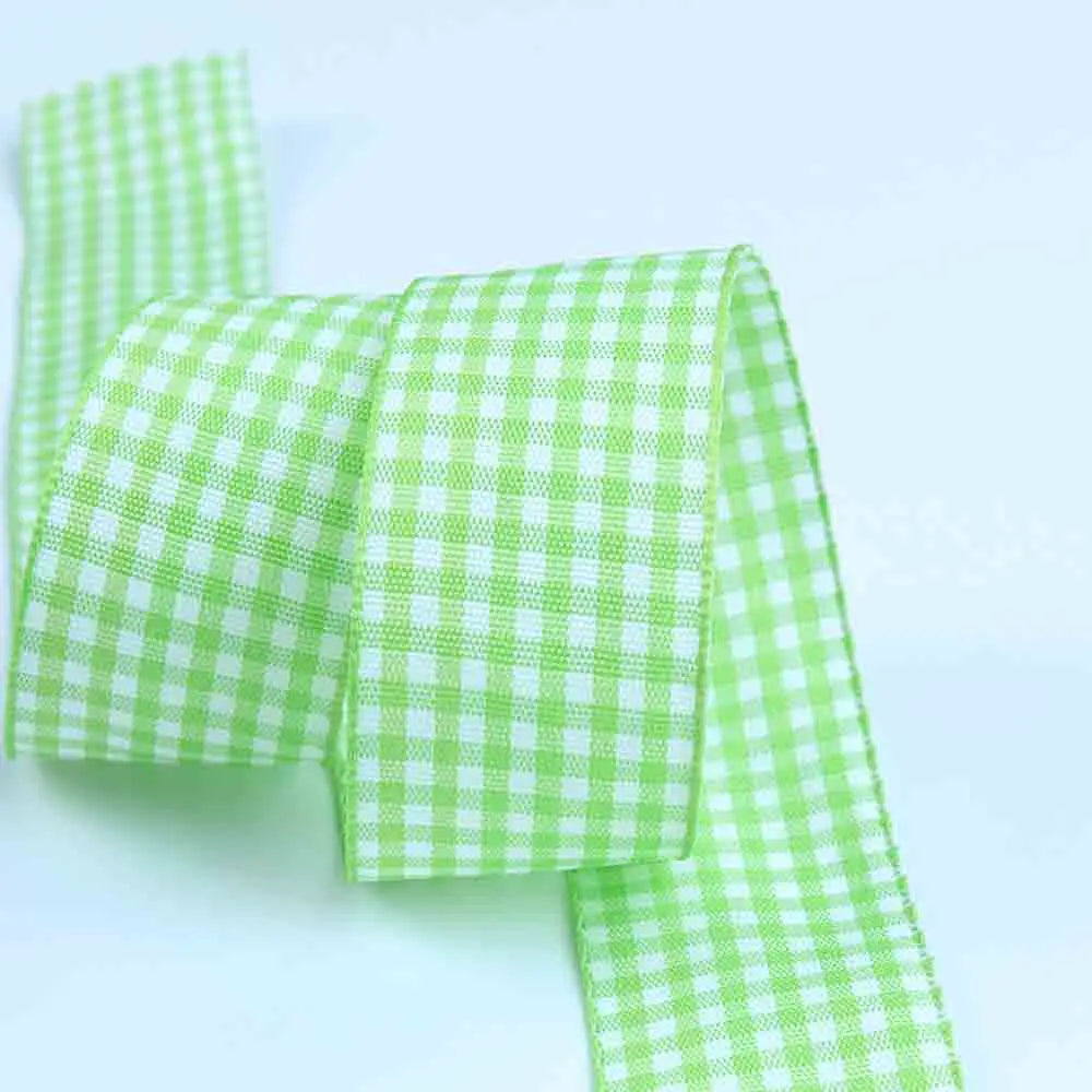 5 meters/lot Grosgrain Satin Ribbons for Wedding Christmas Party Decorations DIY Bow Craft Plaid Ribbons Card Gifts Wrap