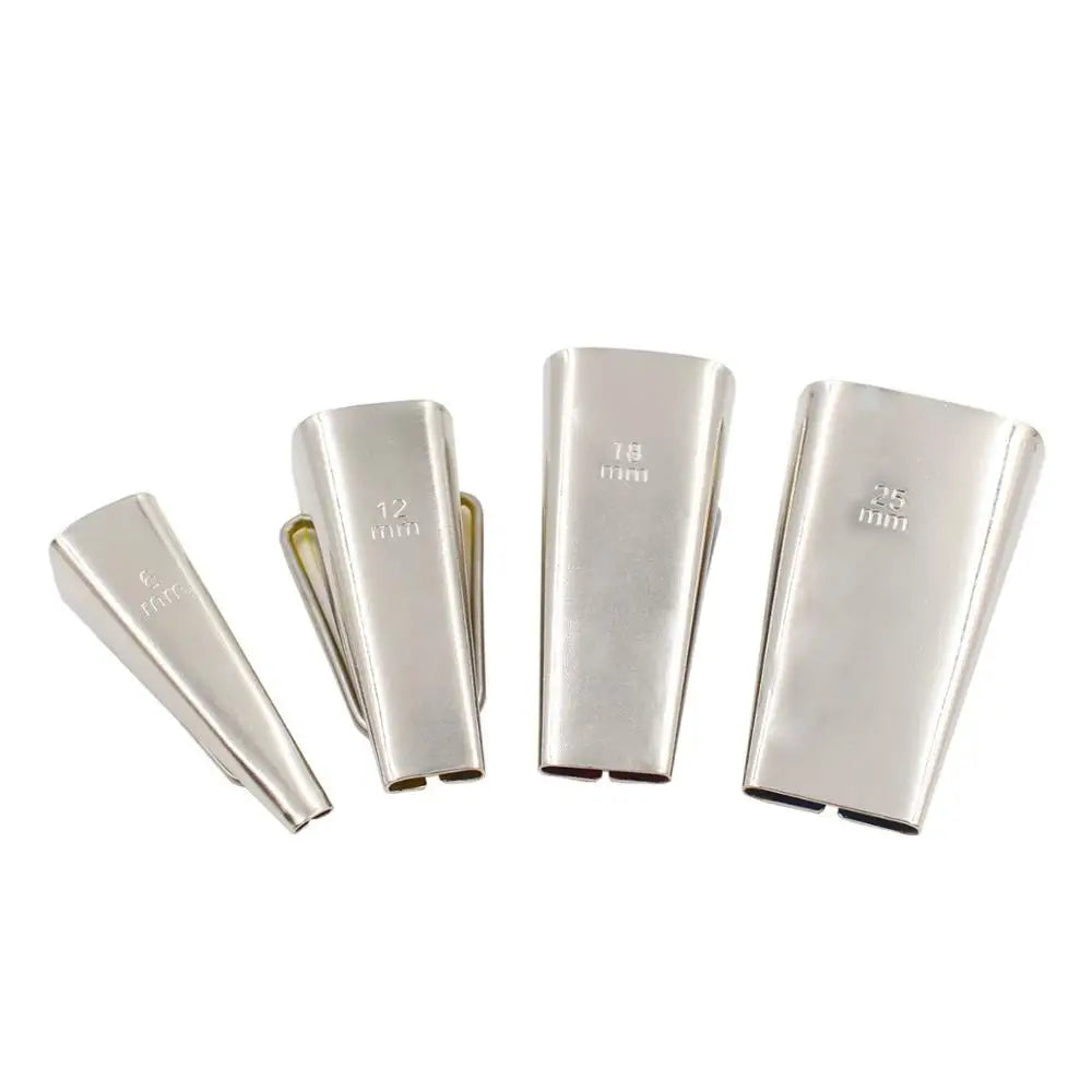 Bias Tape Maker Set - 4 Sizes (6mm, 12mm, 18mm, 25mm) Stainless Steel Sewing Tools