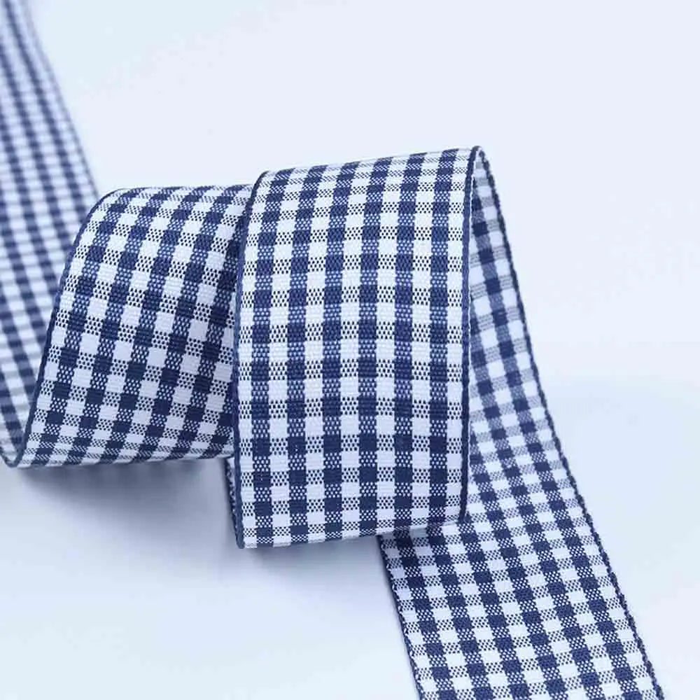 5 meters/lot Grosgrain Satin Ribbons for Wedding Christmas Party Decorations DIY Bow Craft Plaid Ribbons Card Gifts Wrap