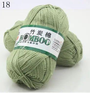 1 Ball 50g 145 Meters High Quality Soft Smooth Natural Bamboo Cotton Hand Woven Yarn Baby Cotton Crochet Knitted Fabric