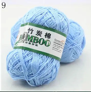 1 Ball 50g 145 Meters High Quality Soft Smooth Natural Bamboo Cotton Hand Woven Yarn Baby Cotton Crochet Knitted Fabric