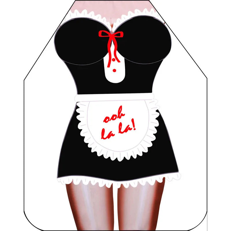 3D Cartoon Kitchen Apron - Funny Digital Print Cooking Apron for Women