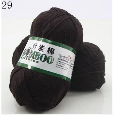 1 Ball 50g 145 Meters High Quality Soft Smooth Natural Bamboo Cotton Hand Woven Yarn Baby Cotton Crochet Knitted Fabric