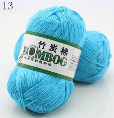 1 Ball 50g 145 Meters High Quality Soft Smooth Natural Bamboo Cotton Hand Woven Yarn Baby Cotton Crochet Knitted Fabric