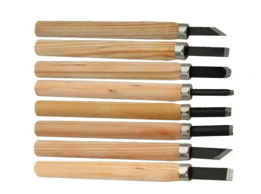 Professional Wood Carving Chisel Set - 6/8/12 Piece Hand Tool Kit for Woodworking