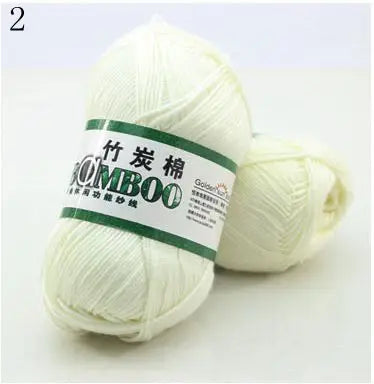 1 Ball 50g 145 Meters High Quality Soft Smooth Natural Bamboo Cotton Hand Woven Yarn Baby Cotton Crochet Knitted Fabric