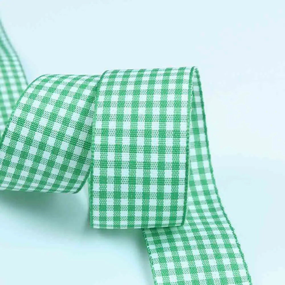 5 meters/lot Grosgrain Satin Ribbons for Wedding Christmas Party Decorations DIY Bow Craft Plaid Ribbons Card Gifts Wrap