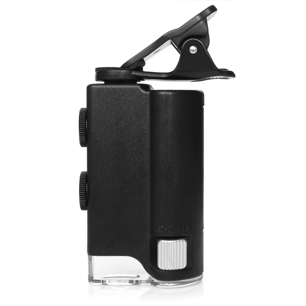 Premium 60-100X Phone Microscope - LED Magnifier Lens with Universal Clip
