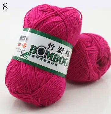 1 Ball 50g 145 Meters High Quality Soft Smooth Natural Bamboo Cotton Hand Woven Yarn Baby Cotton Crochet Knitted Fabric