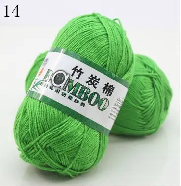 1 Ball 50g 145 Meters High Quality Soft Smooth Natural Bamboo Cotton Hand Woven Yarn Baby Cotton Crochet Knitted Fabric
