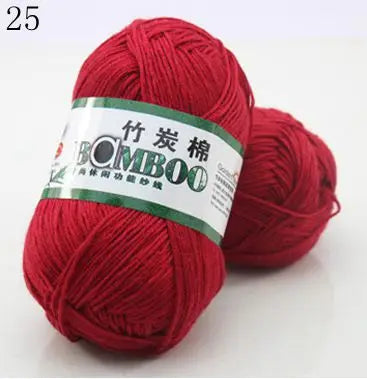 1 Ball 50g 145 Meters High Quality Soft Smooth Natural Bamboo Cotton Hand Woven Yarn Baby Cotton Crochet Knitted Fabric