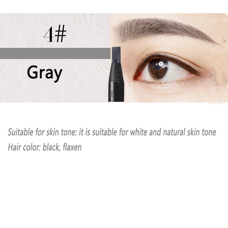Brown Eyebrow Pencil Waterproof High Quality Professional Female Cheap Eyebrow Enhancer Chinese Cosmetics Haozhuang Brand Makeup