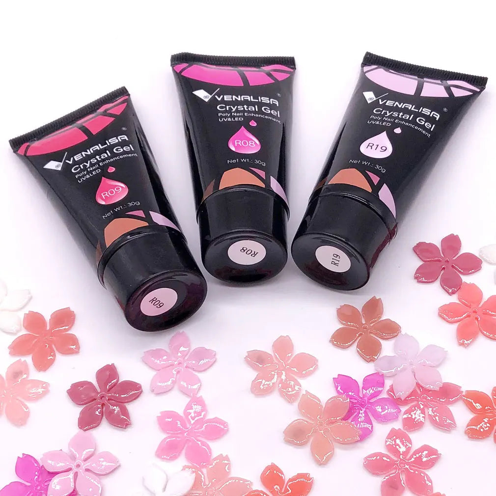 Venalisa Poly Nail Gel 30g - UV Hard Gel for French Manicure & Nail Extensions