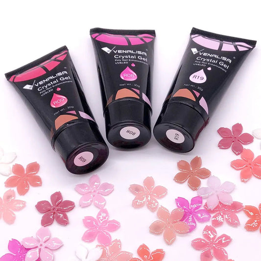 Venalisa Poly Nail Gel 30g - UV Hard Gel for French Manicure & Nail Extensions