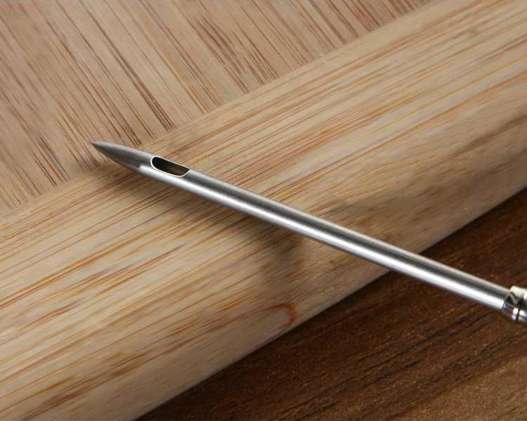 Professional BBQ Meat Injector Syringe with 3 Stainless Steel Needles