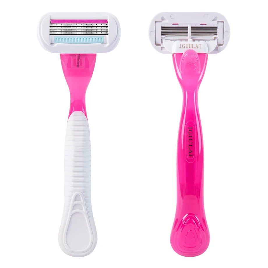 High Quality Women Body Hair Bikini Aloe Strip Safety Razor Blade Set Female Venus Shaver Replacement Heads