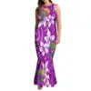Factory Outlet 1 MOQ Samoan Tonga Polynesian Tribal Plus Size Women's Clothing Custom Anti-wrinkle Women Oversize Mermaid Dress