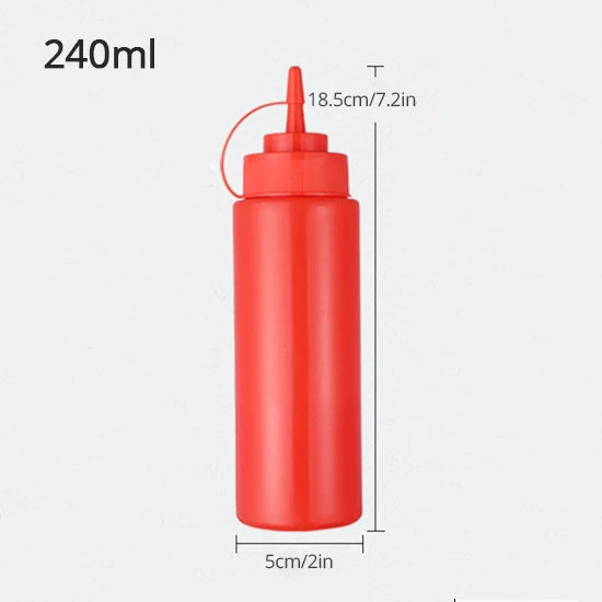 Konco Silicone Condiment Squeeze Bottles - 480ml Kitchen Dispenser for Sauces & Oils