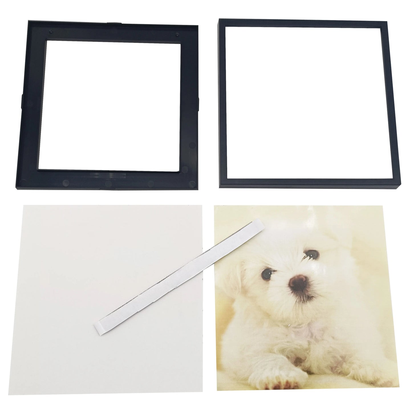 Brand New 8*8 20*20cm  Fast Installing & Easily Restick Rearrange Premium Nail-Free ABS Frame