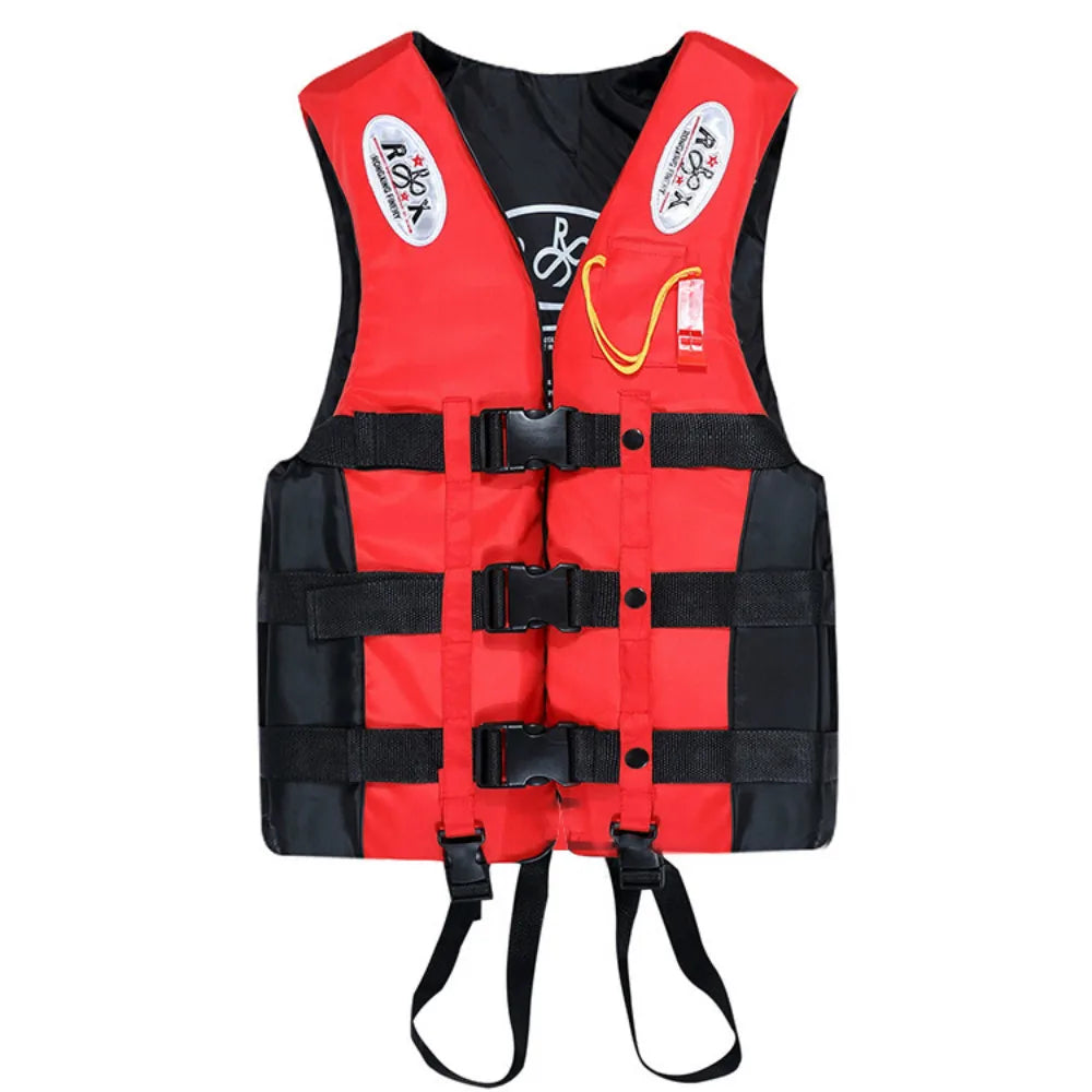 Premium Polyester Life Jacket - Adult & Children Safety Vest with Whistle