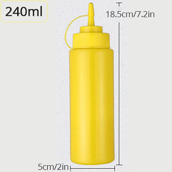 Konco Silicone Condiment Squeeze Bottles - 480ml Kitchen Dispenser for Sauces & Oils