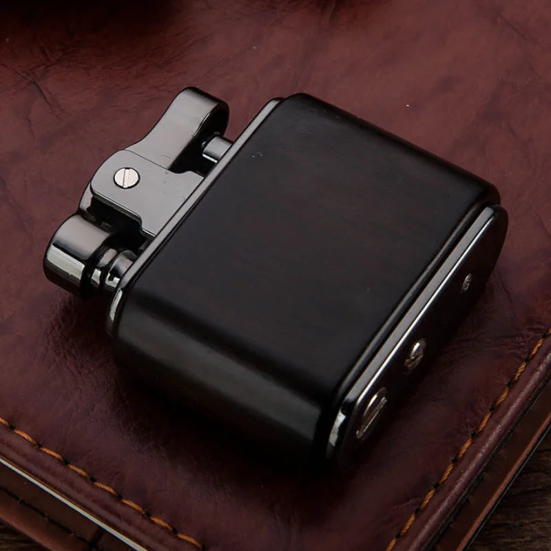 Premium Vintage Sandalwood Kerosene Lighter - Unique Metal Gasoline Lighter