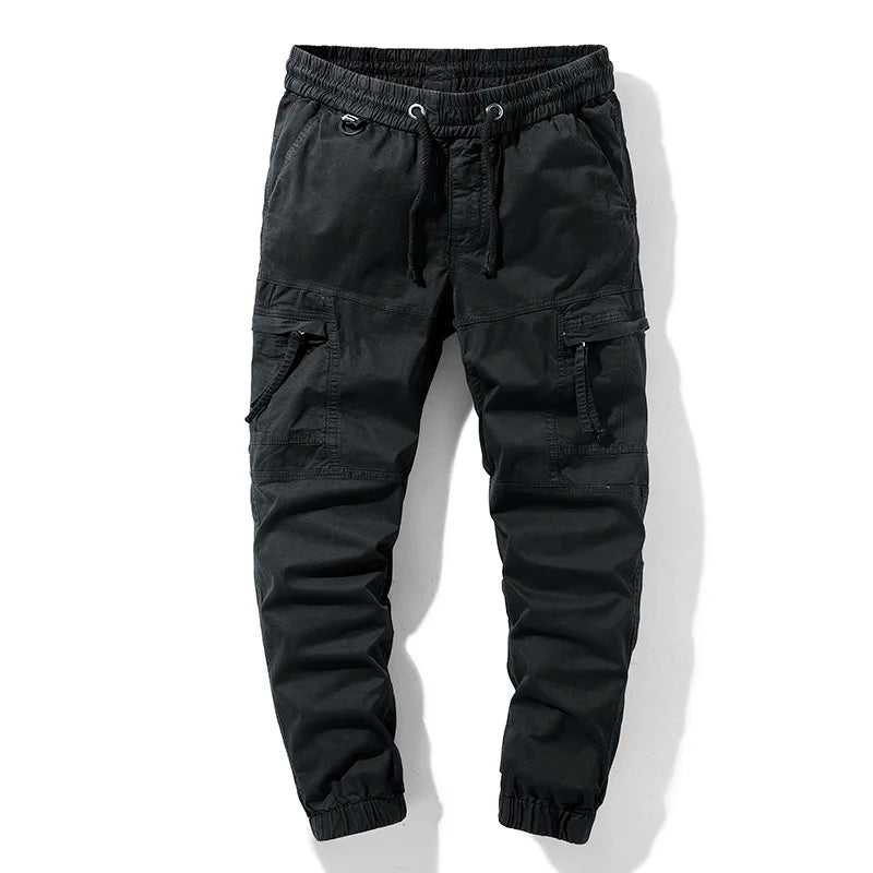 2024 New Spring Men's Cotton Cargo Pants Clothing Autumn Casual Fashion Elastic Waist Quality Pantalones Tipo Cargo Pants Men