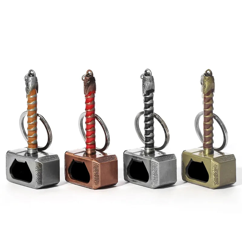 Thor Hammer Beer Bottle Opener - Multifunction Long Handle Metal Bottle Opener